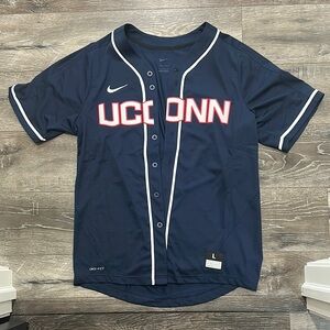 Nike UConn Blue Baseball Jersey